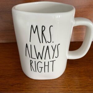 Rae Dunn Cream 'Mrs. Always Right' Mug